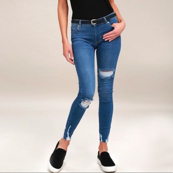 Free People Shark Bite High Rise Skinny Jeans 26 - Picture 9 of 9